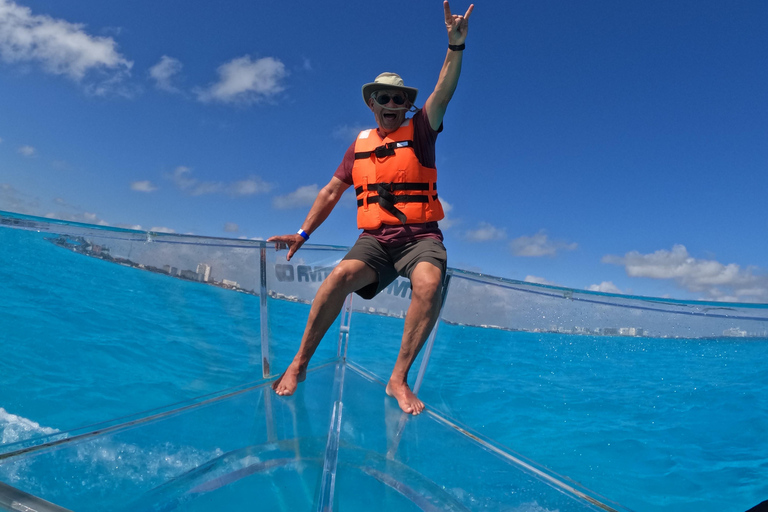 Cancun: Wycieczka łodzią ClearBoat z piwem i wodą butelkowanąRegularna wycieczka