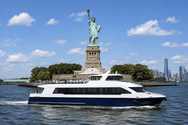 Paseo en barco guiado de lujo por la Estatua de la Libertad de Nueva York - 60 minutos