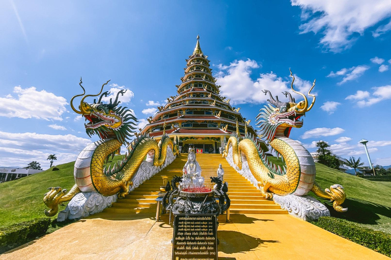 From Chiang Mai: White Temple, Blue Temple & Black House White ,Blue ,Red Temples ,Singha Park and Lalitta Café