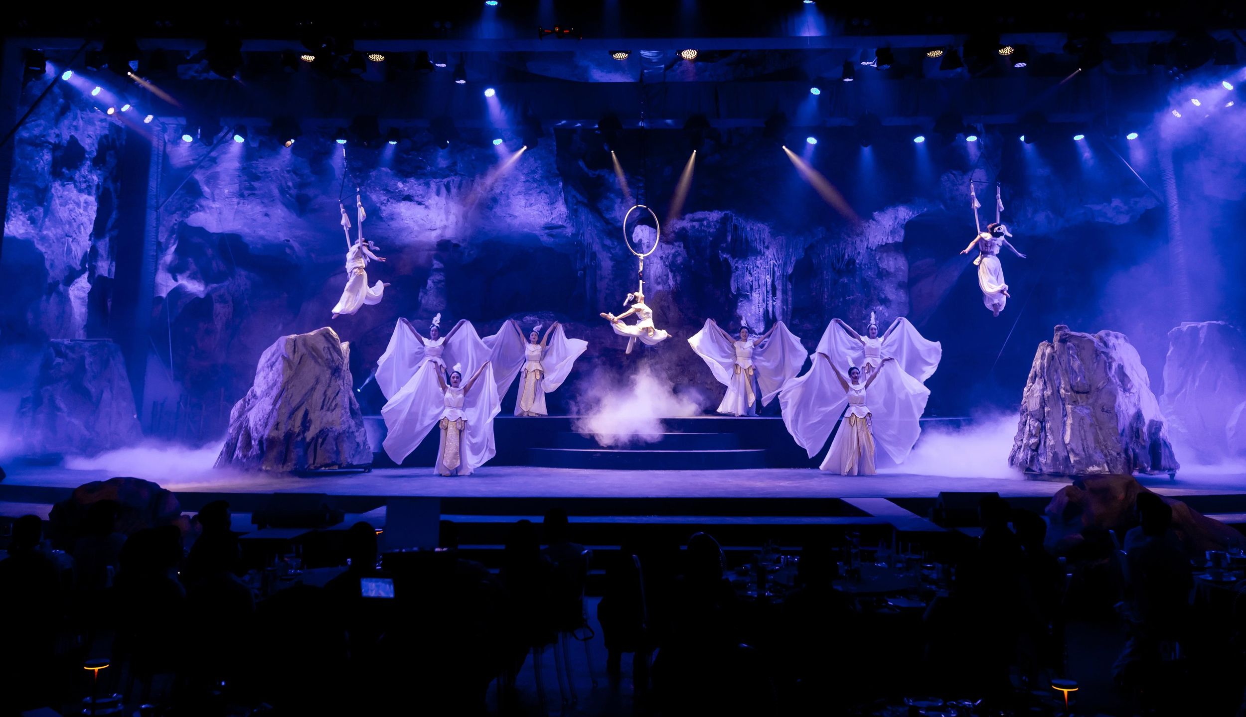 Halong Dragon Pearl Cave: Künstlerische Live-Performance & Abendessen