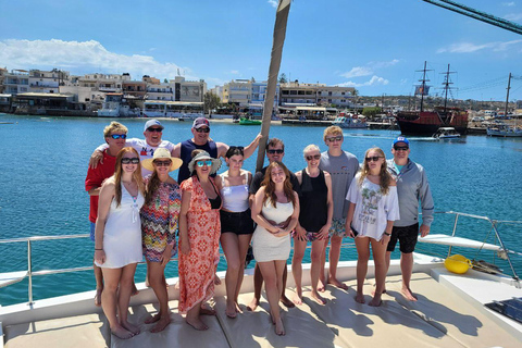 Hersonissos: Luxury Catamaran Cruise to Dia - Lunch & Drinks Catamaran Trip to Dia with Transfer from Hersonissos & Malia