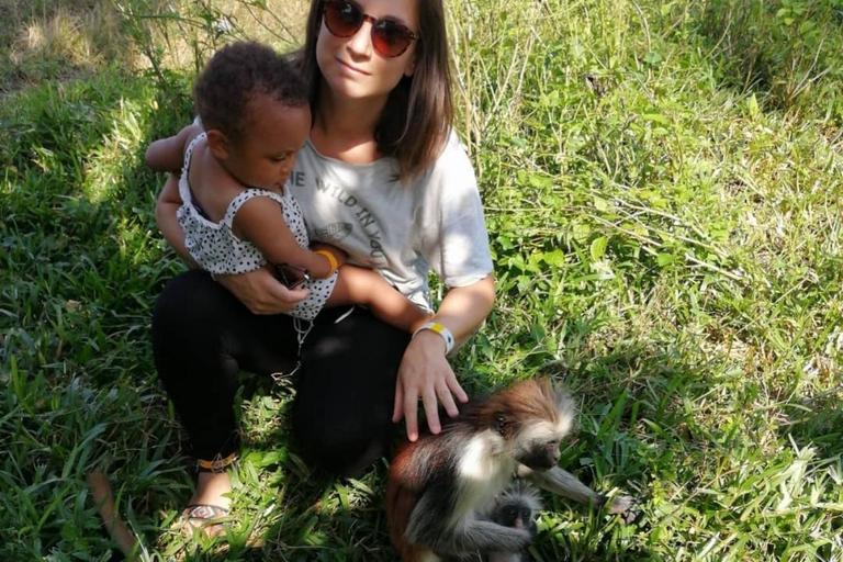 Zanzibar: Jozani Forest & Salaam Cave Sea Turtles Swim Tour Option Without Hotel Transfers