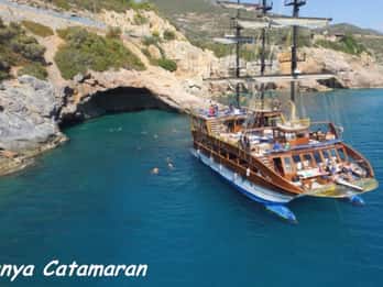 Explore Alanya's Beauty Catamaran Boat Tour
