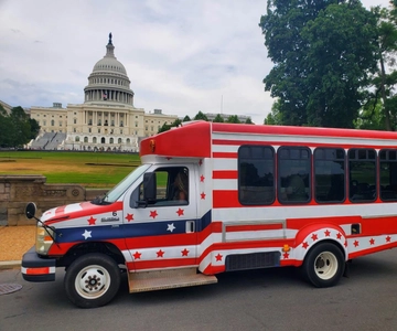 D.C:Monuments&History Guided American Minibus Tour-Day&Night
