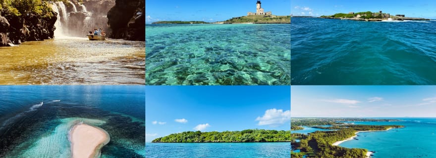 Maurice : excursion en hors-bord vers les 5 îles de l'est avec barbecue