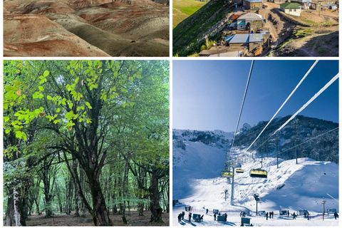 Shahdag or Khinaliq Day Group Tour from Baku From Baku to Gacresh: Shahdag tour (Cable car included)