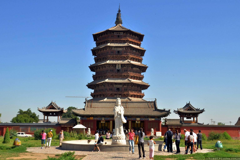Datong Yungang Grottoes Hanging Temple Pagoda di legno in auto