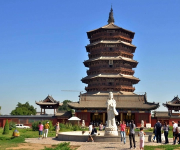 Datong Yungang Grottoes Hanging Temple Wooden Pagoda by Car