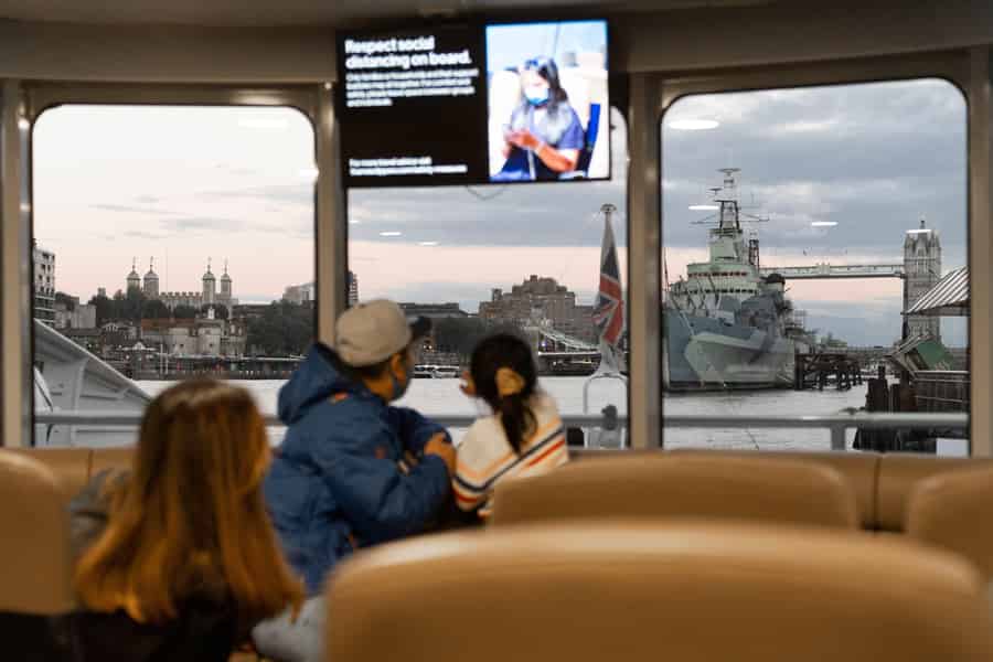 London: Uber Boat by Thames Clippers Einzelticket für den Fluss. Foto: GetYourGuide