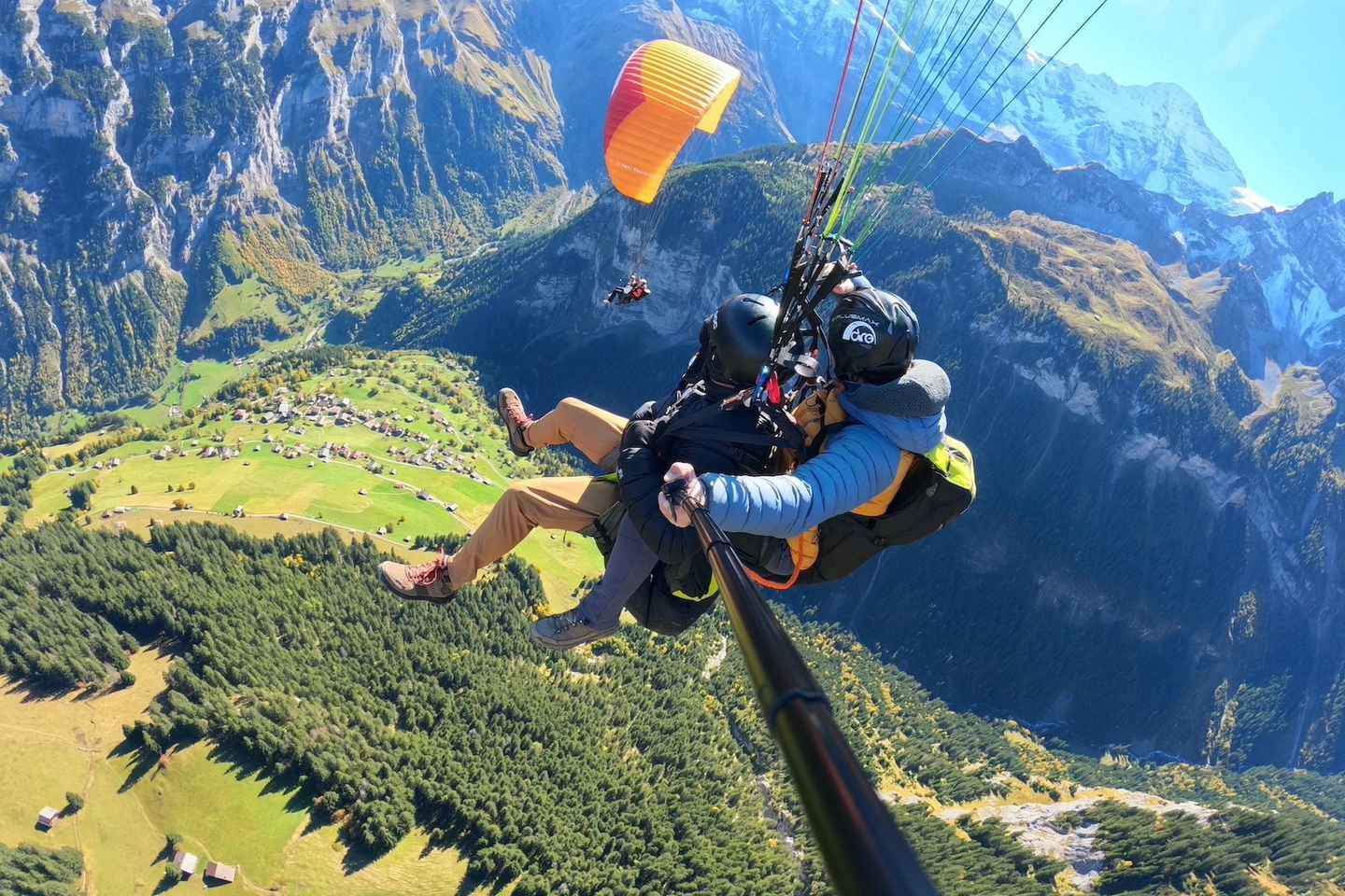 뮈렌: 탁 트인 전경 패러글라이딩 탠덤 비행 체험