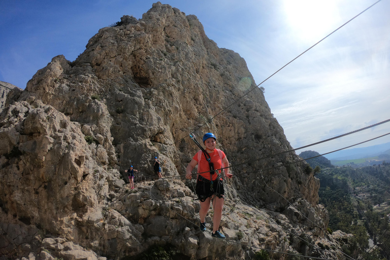 From Málaga: Caminito del Rey ViaFerrata with Snack & Photos