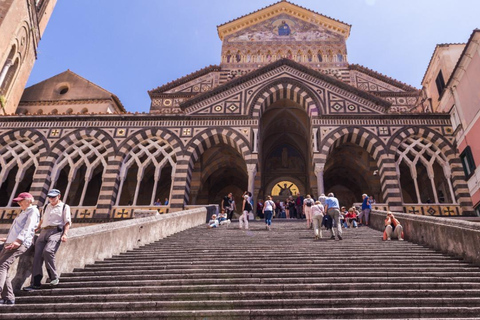 From Naples: Amalfi and Positano Boat Tour with Free Time Pickup from Ercolano, Portici or Torre del Greco