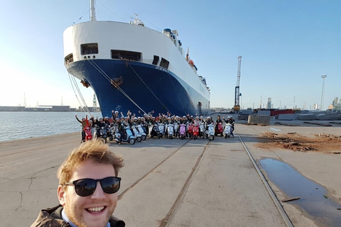 Antwerp: Private Guided City & Port Vespa tour