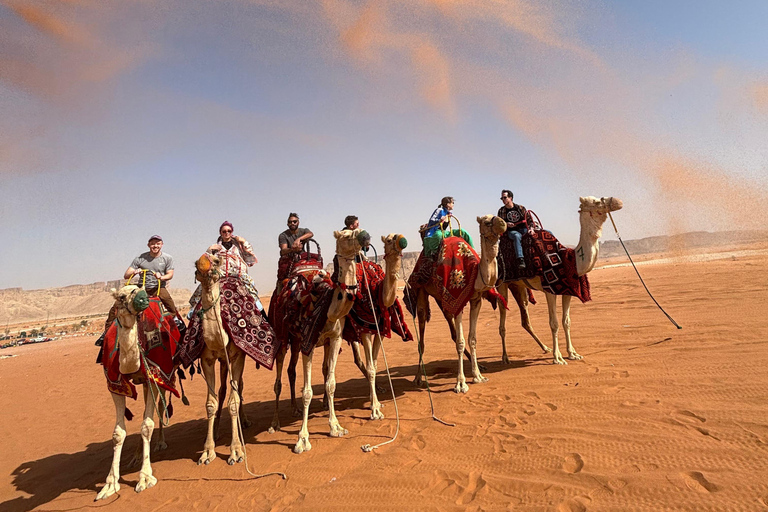 Riyadh:Red Sand Dunes camel ride&Quad&Sandboarding Adventure Private Tour with pick up and drop off from your location