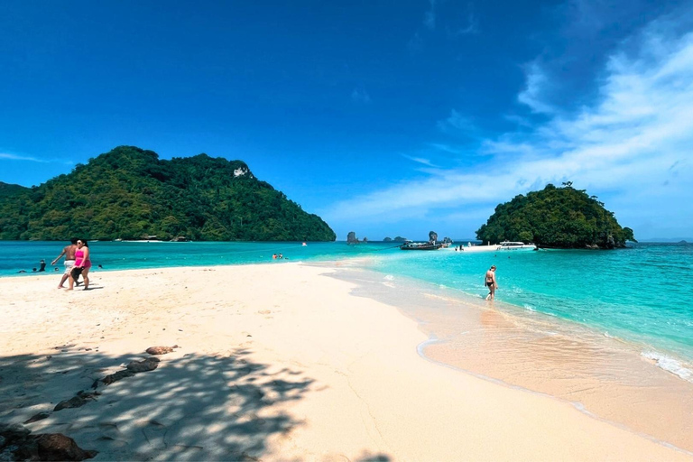 Krabi: Luxury Vintage Wooden Boat Cruise With Island Hopping Private: One day 4 Islands Tour