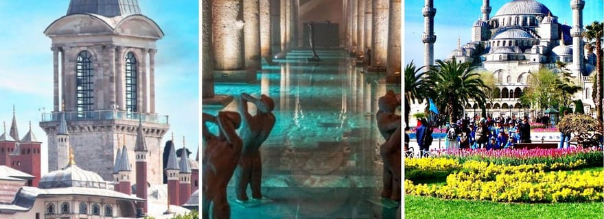 Istanbul : palais de Topkapi, basilique-citerne et mosquée bleue