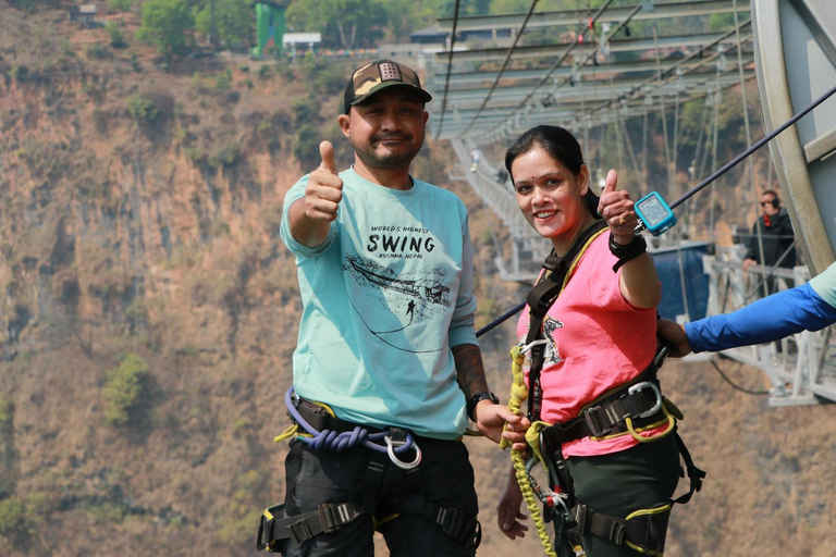 Pokhara: Kusuma Bungee Jump with Video and T-Shirt