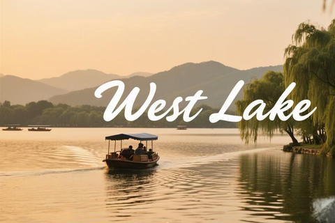 Hangzhou: tour in barca sul Lago dell&#039;Occidente, villaggio del tè e tempioHangzhou: tour in barca sul Lago dell&#039;Occidente, villaggio del tè e tour dei templi