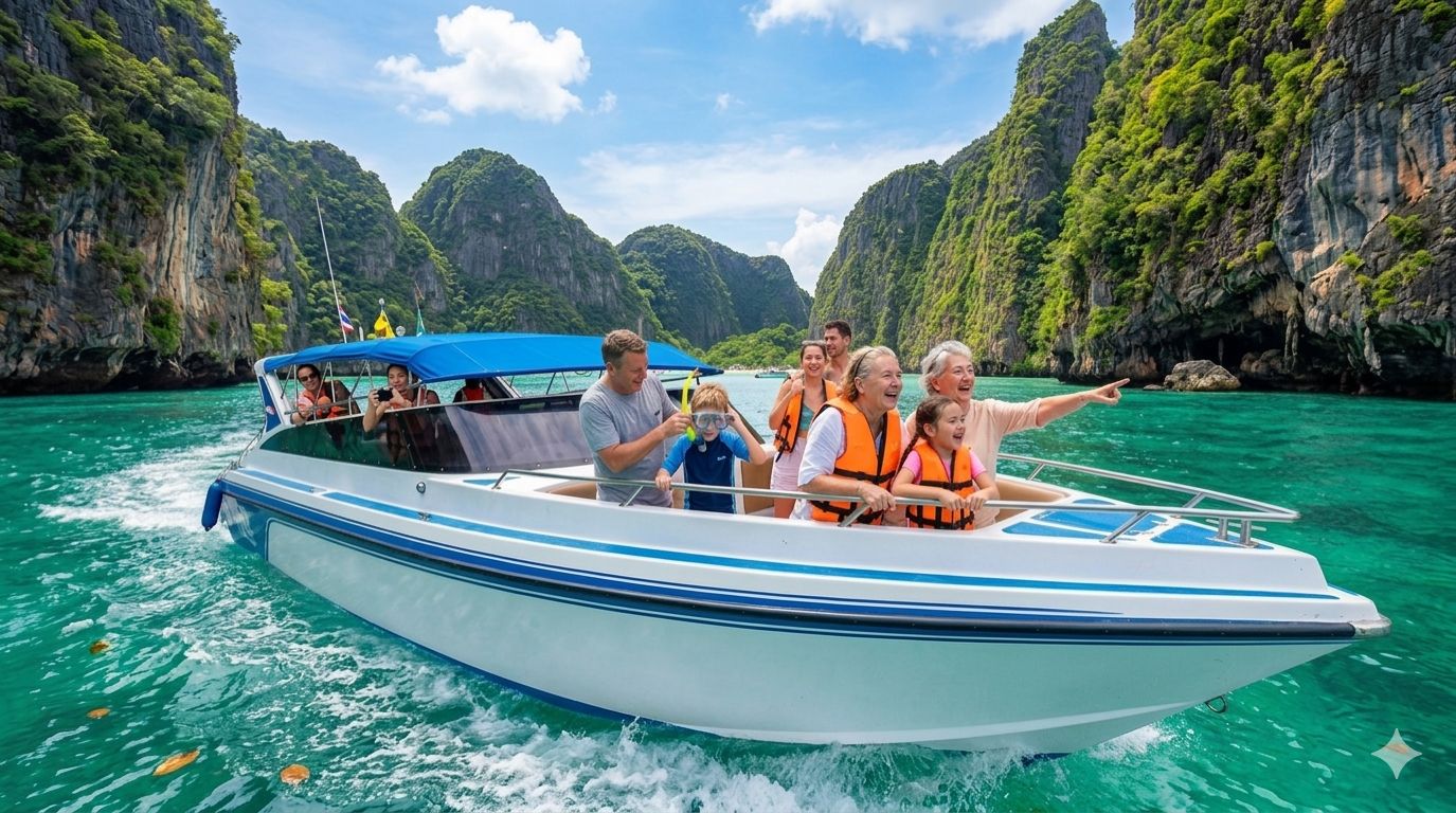Phuket: Schnellboot-Tour nach Phi Phi, zur Maya-Bucht und nach Bamboo Island