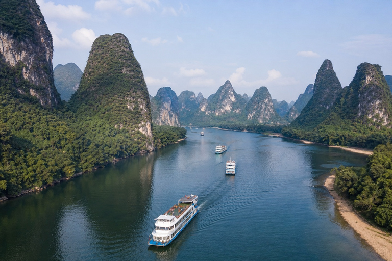 Guilin: Li River Cruise to Yangshuo with Optional Cave Tour 4-Star Cruise Ticket + Lunch + Pickup