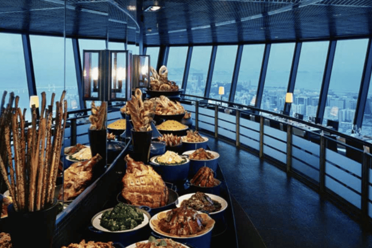 Macau: 360 Café Buffet Dining at Macau Tower with City Views 2026 Spring Promotion Dinner Buffet with OD Ticket - Adult