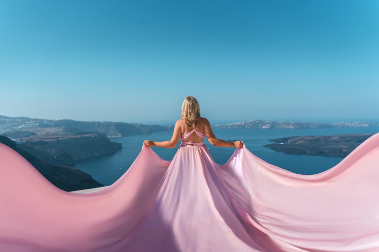 Santorini: Flying Dress Photo Shoot with Elena Art