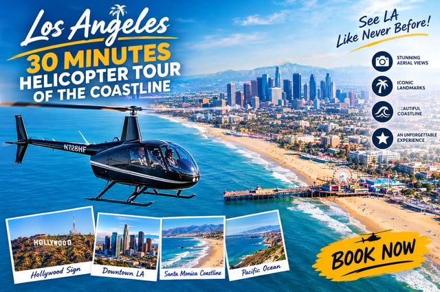 Los Angeles: 30 Minutes Helicopter Tour of the Coastline