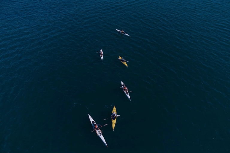 Muscat: Al Qurum Beach Sunset Kayaking Experience sunset kayak guided tour with snorkeling