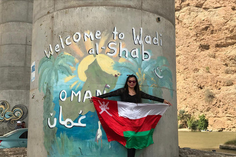 Shared Wadi Shab, Bimmah Sinkhole & Fins Beach