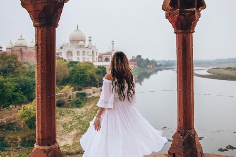 Z Delhi: Prywatna wycieczka Taj Mahal Sunrise i Agra FortWszystko w cenie