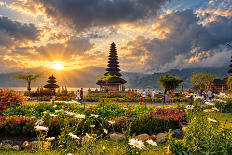 Bali: Tour Ulundanu Temple, jatiluwih & Waterfall