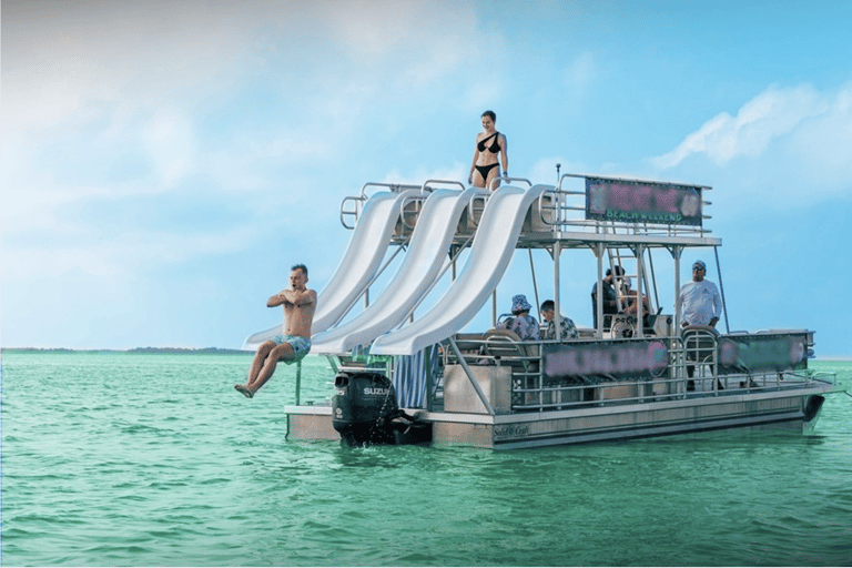 Key West: Double Decker Pontoon Boat Double Decker Pontoon Boat with Double Slides (8 Hours)