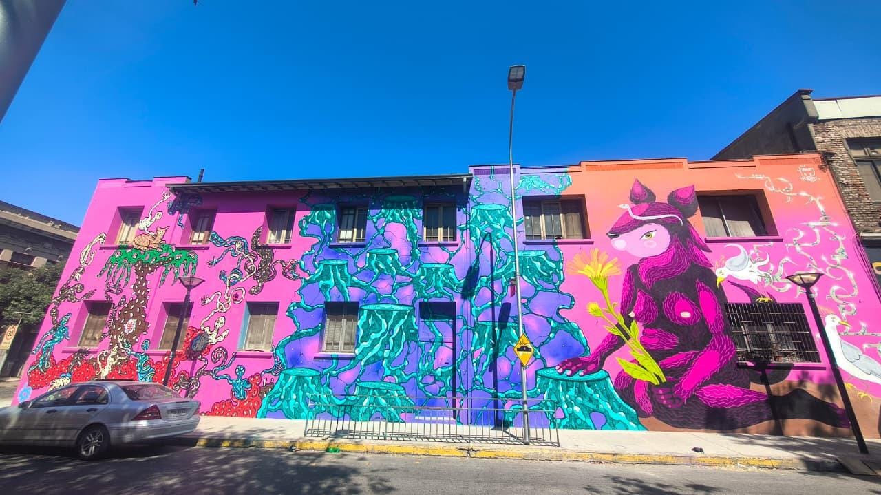 Santiago: Yungay, Erinnerung, Kunst und Rundgang durch das Viertel