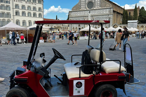 Florence: Private Guided Golf Cart Tour Senza Piazzale Michelangelo. Tour 1 ora.