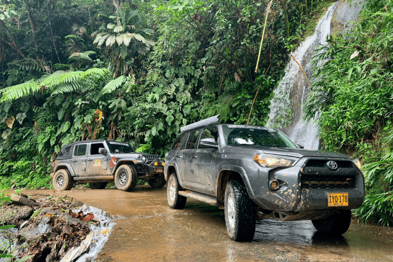 Depuis Medellín : expérience en 4x4 jusqu&#039;aux cascades de la rivière Melcocho