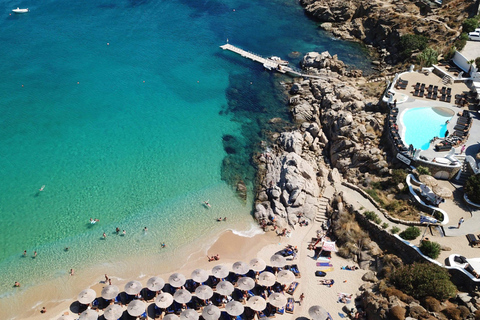 Fête de jour dans les meilleurs clubs de plage de MykonosFête de jour au meilleur club de plage de Mykonos