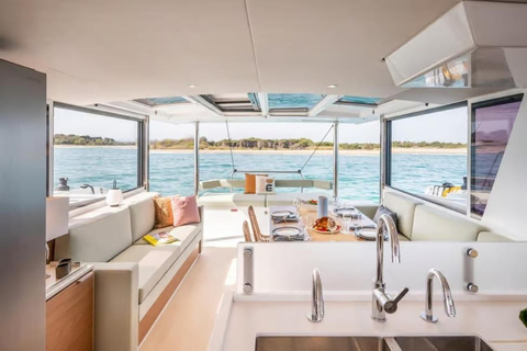 Mykonos: Rhenia Island Catamaran Cruise with Lunch Sunset Sailing Tour