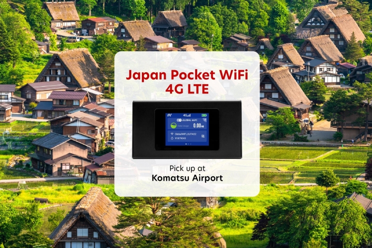 Kanazawa, Japonia: Mobilna wypożyczalnia Wi-Fi — lotnisko KomatsuWynajem na 6 dni