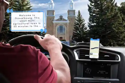 Entre Moose Jaw e Alberta: um passeio de condução de áudio de smartphone