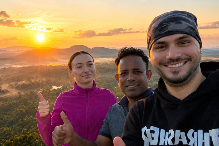 Sigiriya: Pidurangala Rock Sunrise / Sunset Hike with Pickup Sigiriya: Sunrise or Sunset Lion Rock Guided Climb