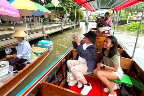 2 Horas de Tour Privado en Barco por los Canales de Bangkok en Barco de Cola Larga