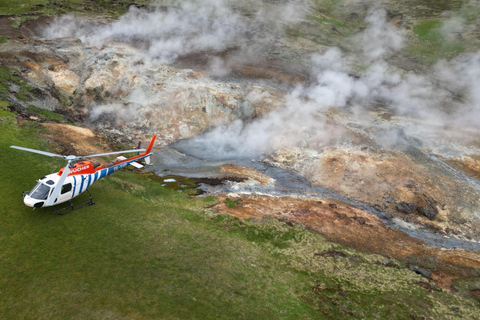 Från Reykjavik: Helikoptertur med eld och is med 2 landningar