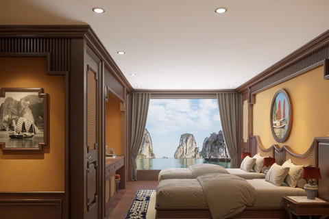Hanoi: 2-Day Halong & Bai Tu Long Bay 5-Star Cruise, Balcony Halong: 2-Day Halong& Bai Tu Long 5-Star Cruise with balcony