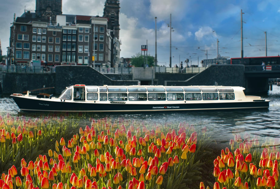 Amsterdam: Canal Cruise &amp; Keukenhof Ticket with Shuttle Bus