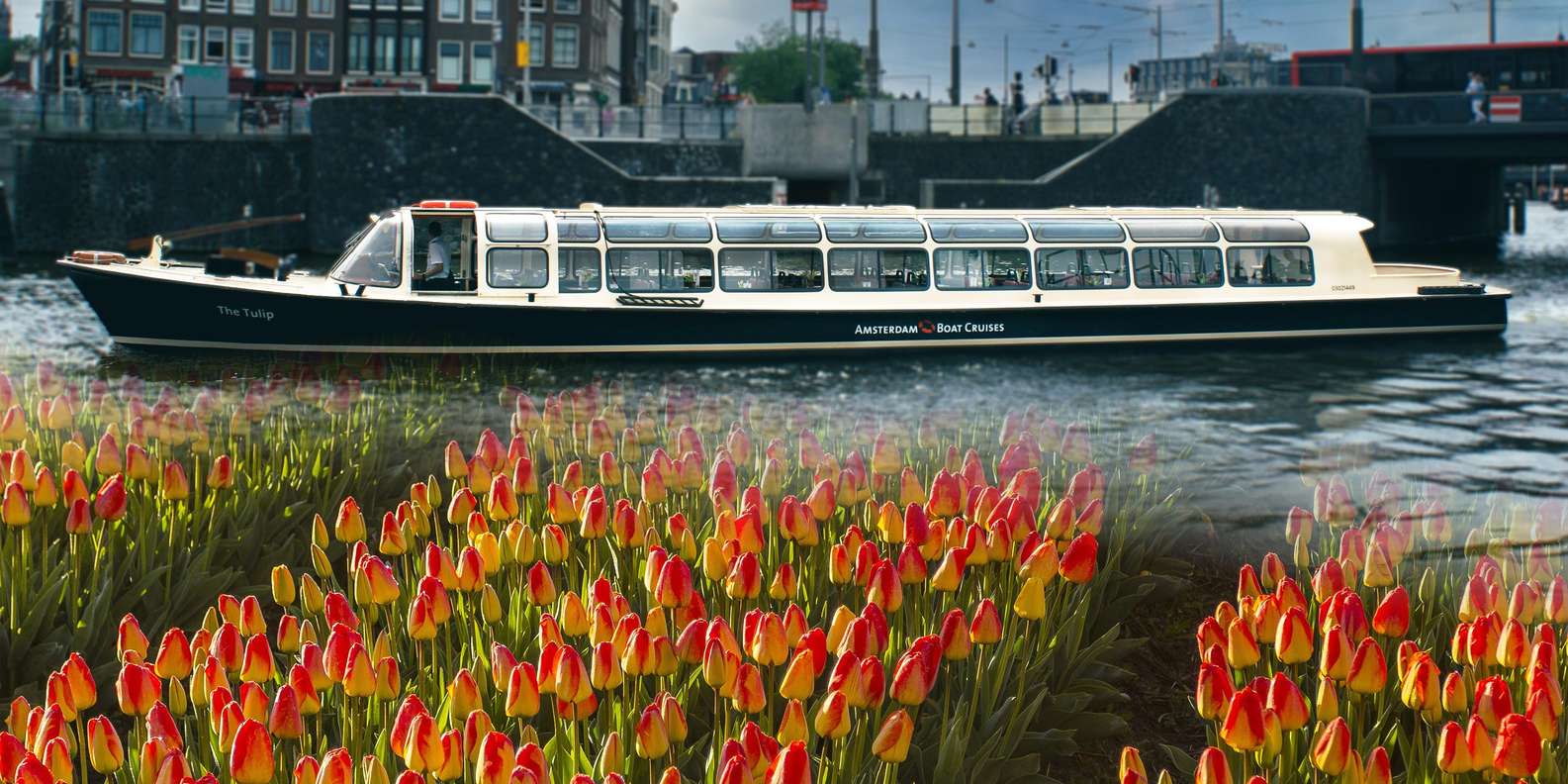 Amsterdam: Keukenhof Ticket with Shuttle Bus + Canal Cruise