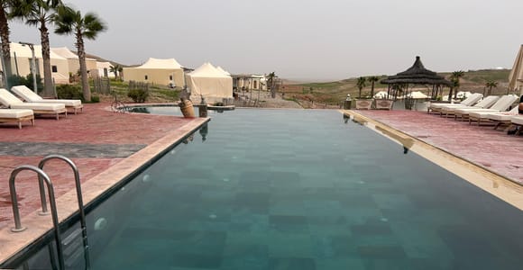 Désert d&#39;Agafay : piscine familiale et dîner à Agafay