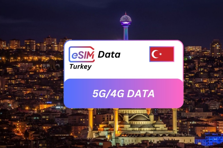 Ankara: Turkey Seamless eSIM Roaming Data Plan for Travelers 3GB /15 Days