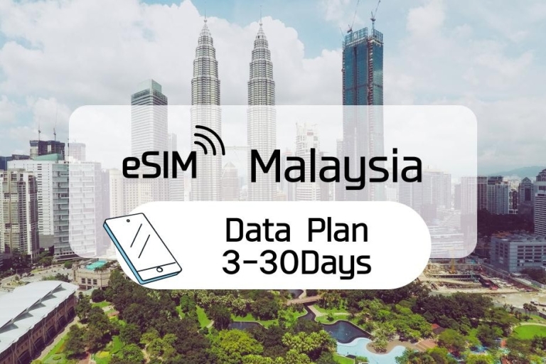 Malezja: Plan danych eSim w roamingu (0,5-2 GB/dzień)Codziennie 2 GB / 5 dni