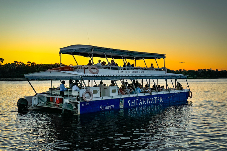 Victoria Watervallen: Cruise bij zonsondergang op de Zambezi rivier