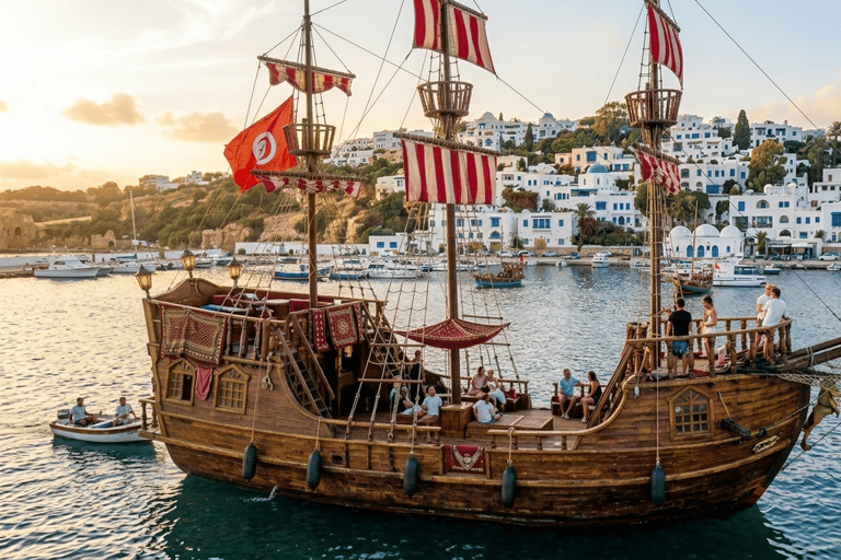 Pirate boat at the Sidi Bou Said golf course & dinner on board with transport Pirate Boat at Sidi Bousaid Golf Course & Dinner on Board with Transport